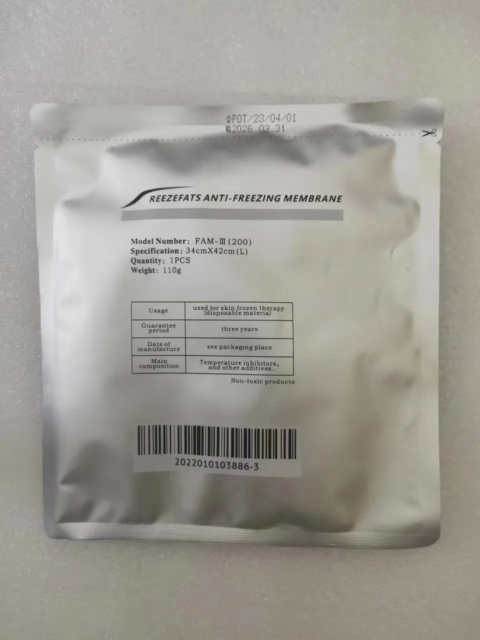 Accessories Antifreeze Membrane Cooling Shape Protects Skin White Non-Woven Cryolipolysis Cryoantifreeze Pads