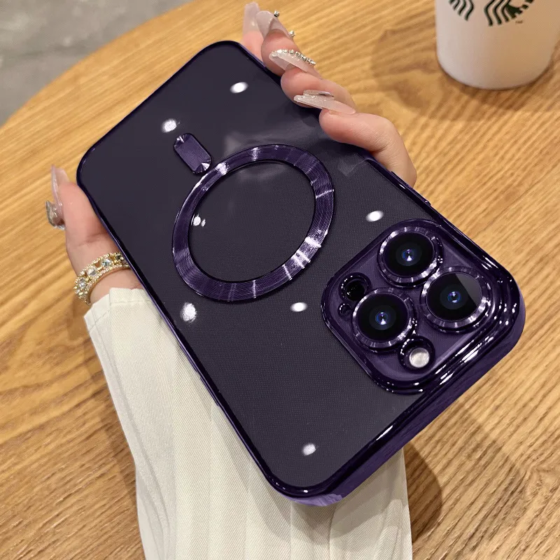Magness Phone Case luksusowe przezroczyste magnetyczne dla Magsafe bezprzewodowe obudowa dla iPhone'a 14 13 12 11 Pro Max przezroczyste poszycie miękkie silikonowe pokrywę