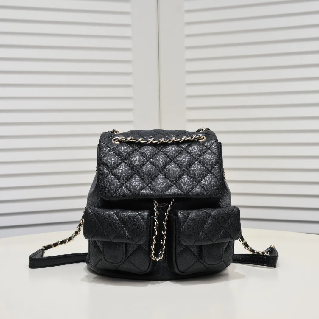 Ryggsäck designer cc ryggsäck caviar väska handväska axelväska bokväska designer crossbody väska kvinnor plånbok korthållare designer mini ryggsäck handväska 74