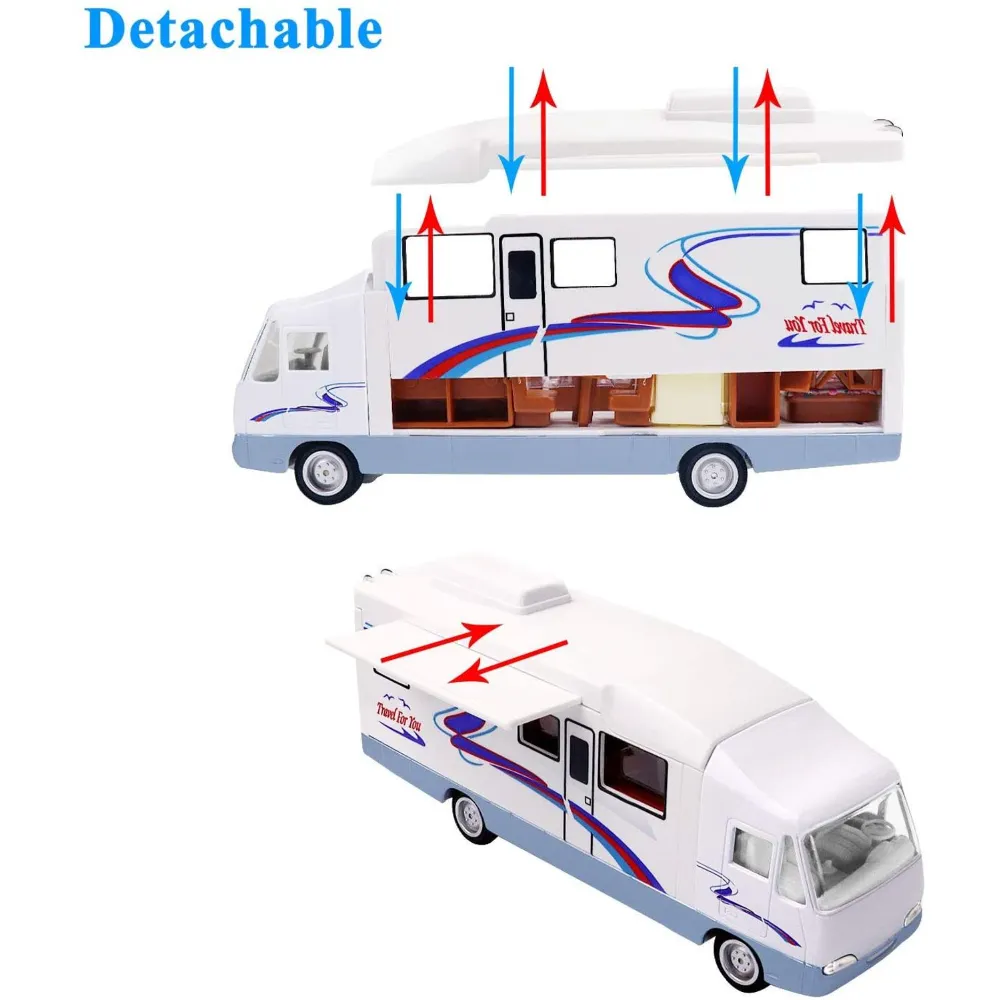 Fantastico Mini Camper Giocattolo Pressofuso Pullback Veicolo