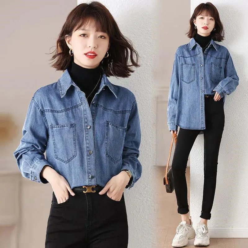 Oversize Cotton Denim Shirt