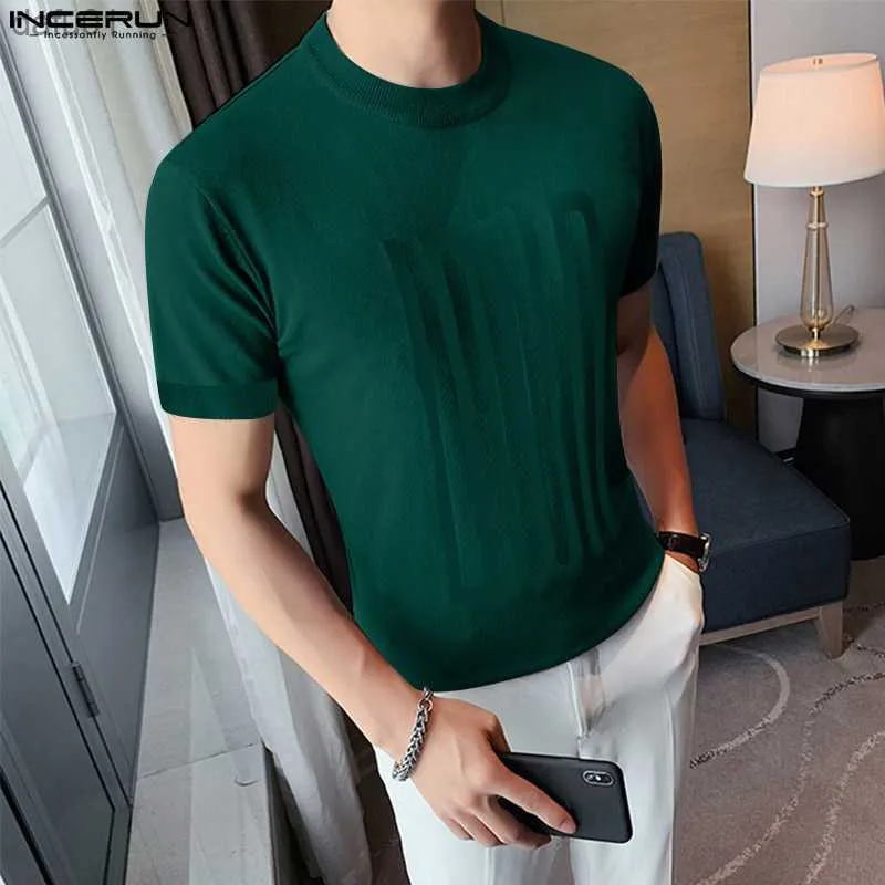 T-shirt da uomo T-shirt da uomo estiva Stampa girocollo manica corta Streetwear Abbigliamento uomo 2023 T-shirt casual coreana alla moda S-5XL INCERUN L230520