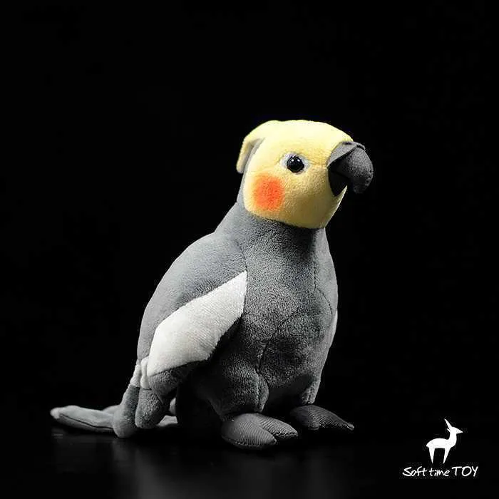 Dolls Super Soft Plush Toy Gray Cockatoo Doll Real Life Gevulde poppen speelgoed Kinderen Verjaardagsgeschenken L230522 L230522