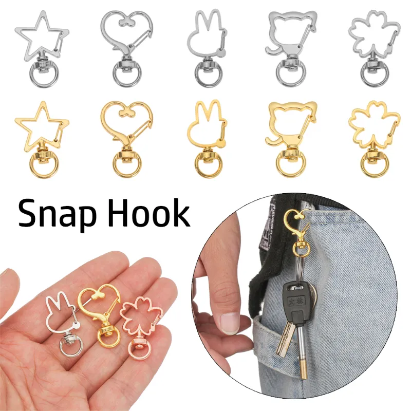 Metall-Karabinerhaken, Trigger-Clips, Schnallen für Schlüsselbund, Karabinerhaken für die DIY-Herstellung von Halsketten, Schlüsselringen