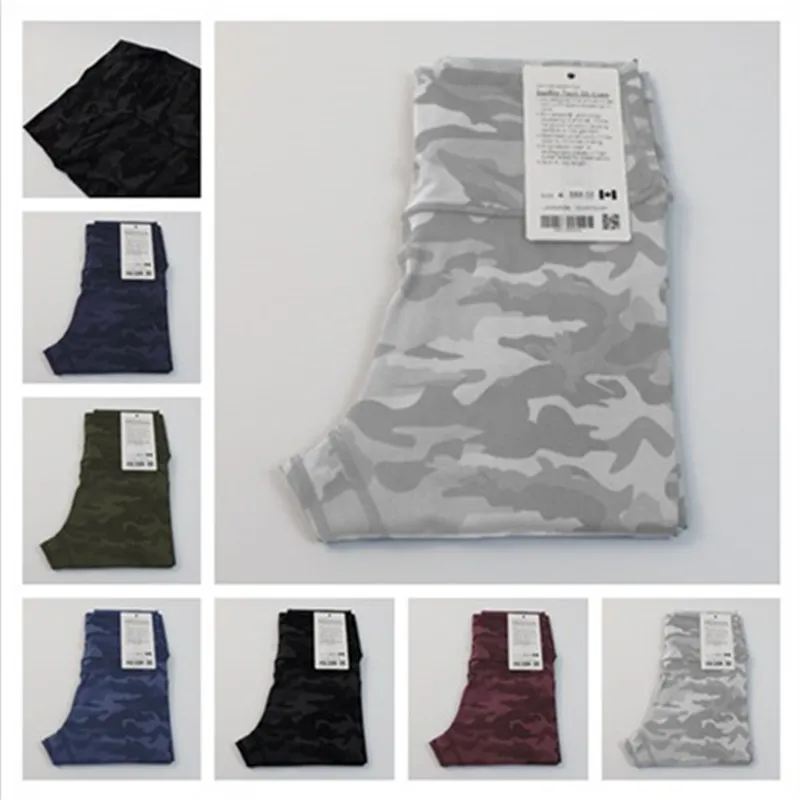 Leggings de Yoga sans couture, imprimé camouflage, taille haute, élastique, pantalon serré, bas de sport, Lulus citron, LU-001, 2024