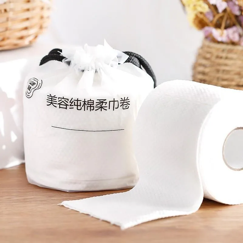 Towel 1 Roll Of Disposable Face Non-Woven Tissue Wipes Cotton Pads Facial Cleansing Make Up Remover