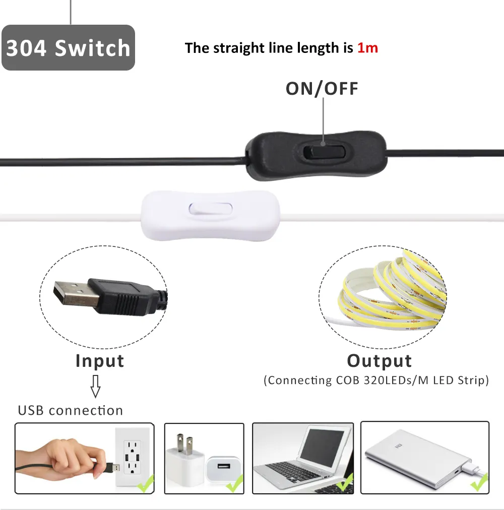 5V USB COB LED Strip Light 320 LEDs/M, Flexible... From Jeromepeng, $4. ...