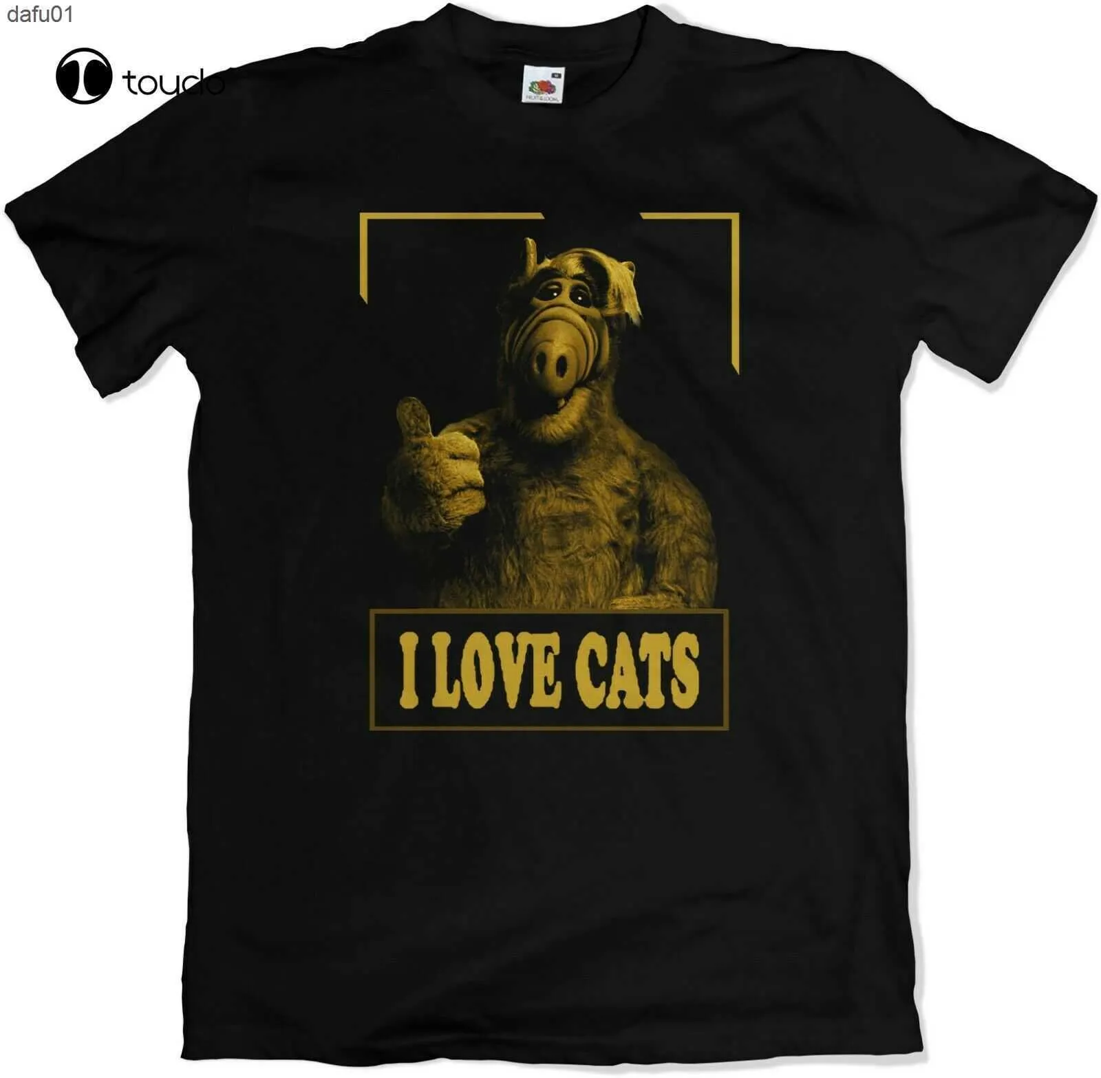 メンズTシャツALFテレビ番組レトロ80年代I Love Cats TシャツS-3XL L230520 L230520
