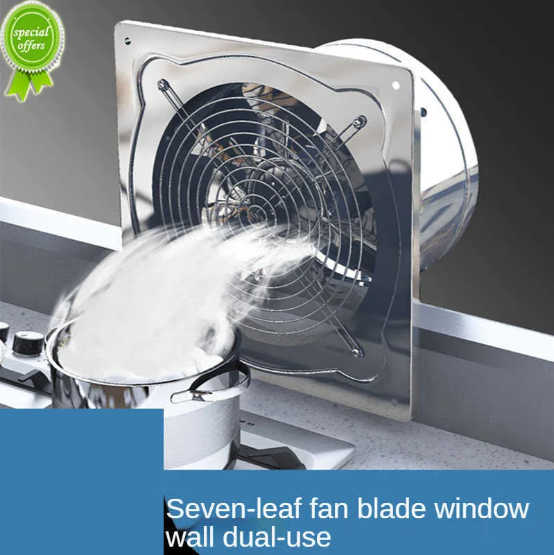 Nuovo 6/7/8 pollici Inline Estrattore Aspiratore Tubo di ventilazione Ventilatore Bagno Cucina Parete Finestra Ventilatore soffitta in acciaio inossidabile