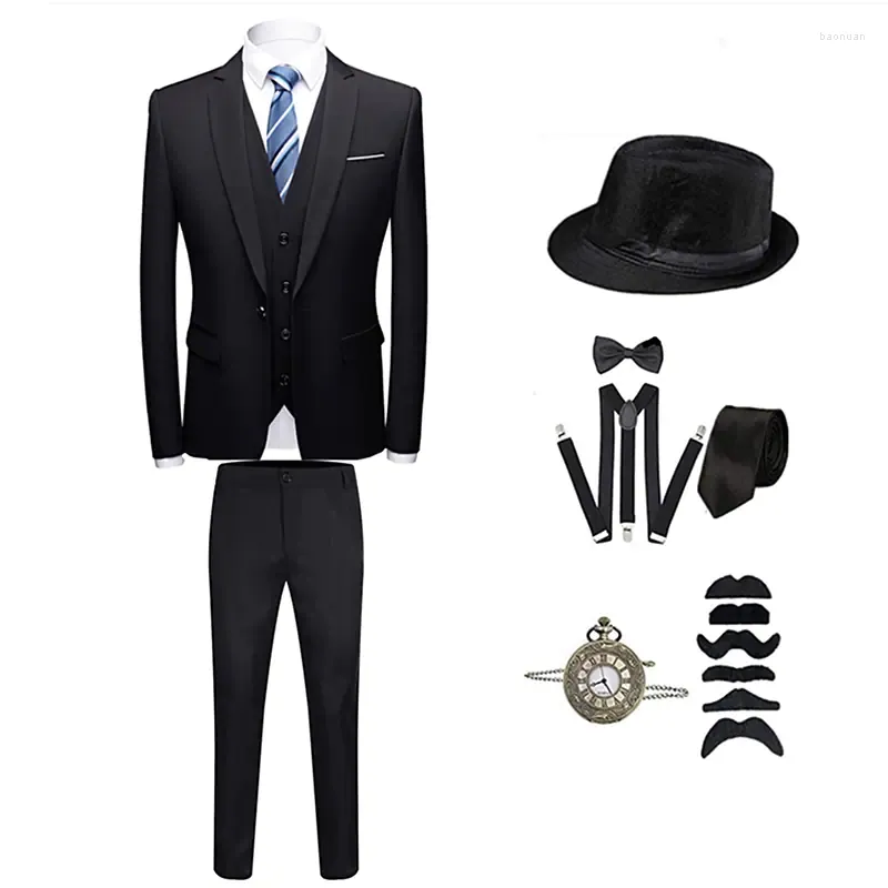 Trajes Para Hombre Elegantes Men's 1920s Vintage Suit Set