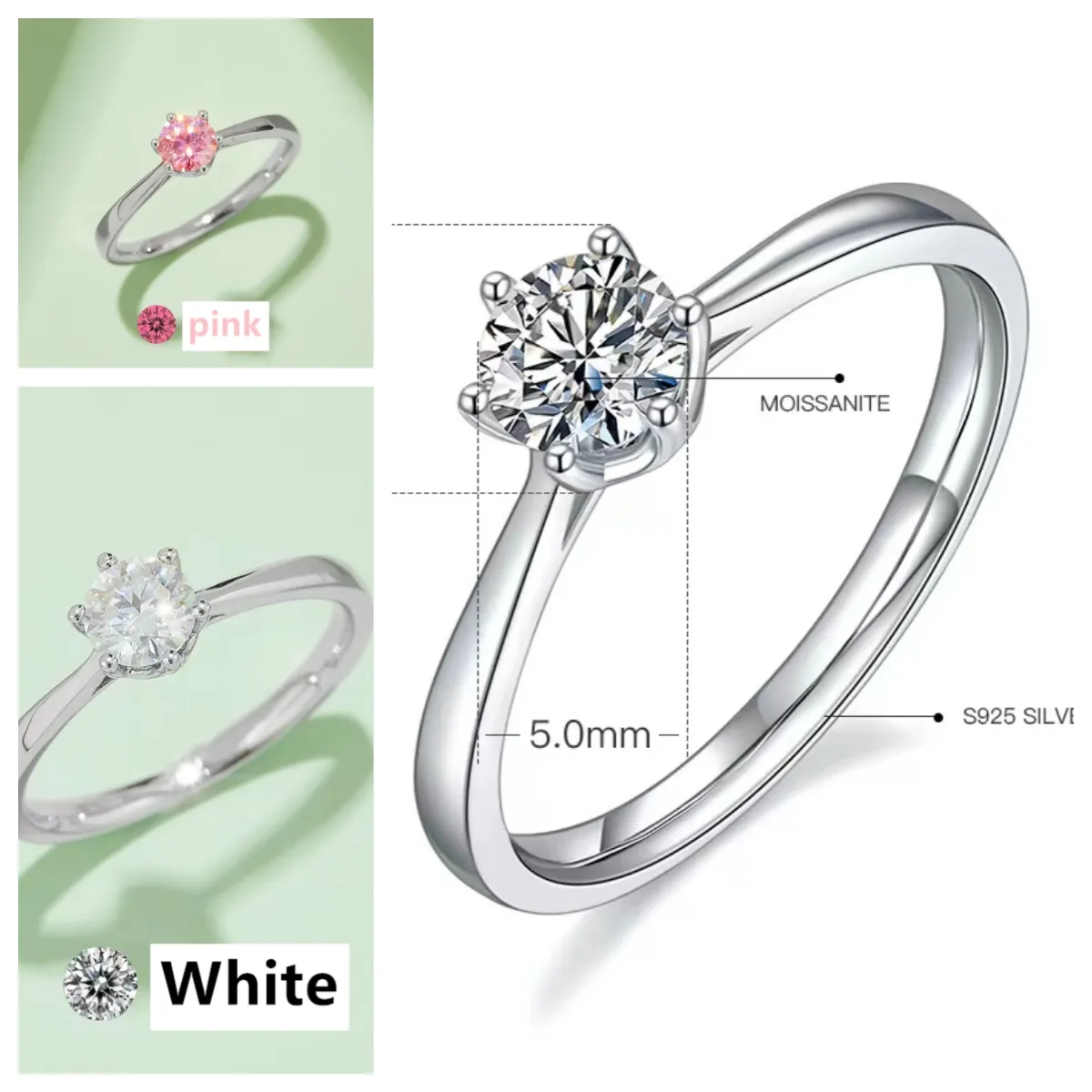 Anéis para mulheres anel de moissanite anel de casamento t anéis carti jóias anéis de noivado anel desiner anéis de diamante casamento amor anel banda anéis de ouro m32b