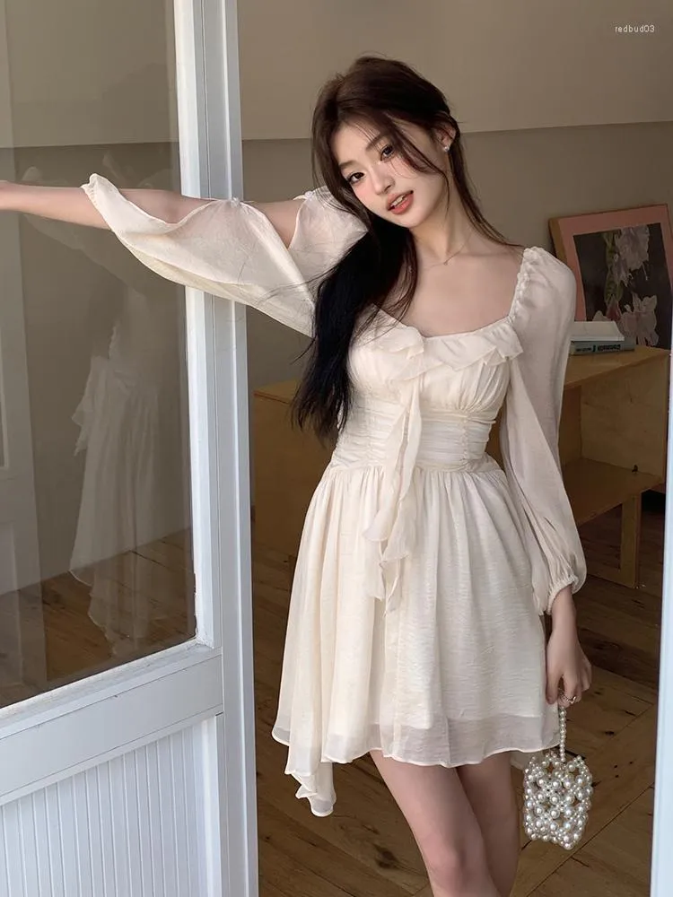Womens Casual Dress Puff Sleeve Short Sleeve Floor-Length A-Line Dress with  Ruffles and Peplum Synthetic Fiber Pullover Spring from Dhgate Basic &  Casual Dresses - price 46.34