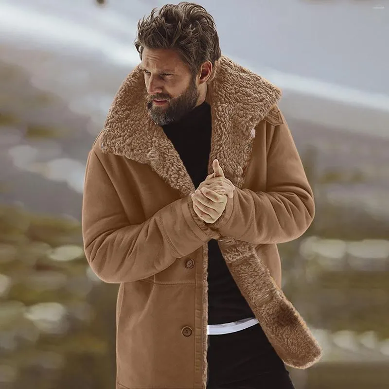 Mens winter coat with fur top