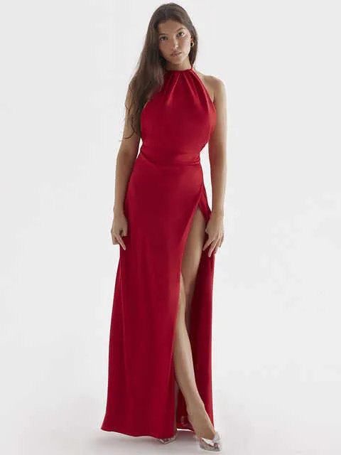 Thigh slit maxi dress cheap