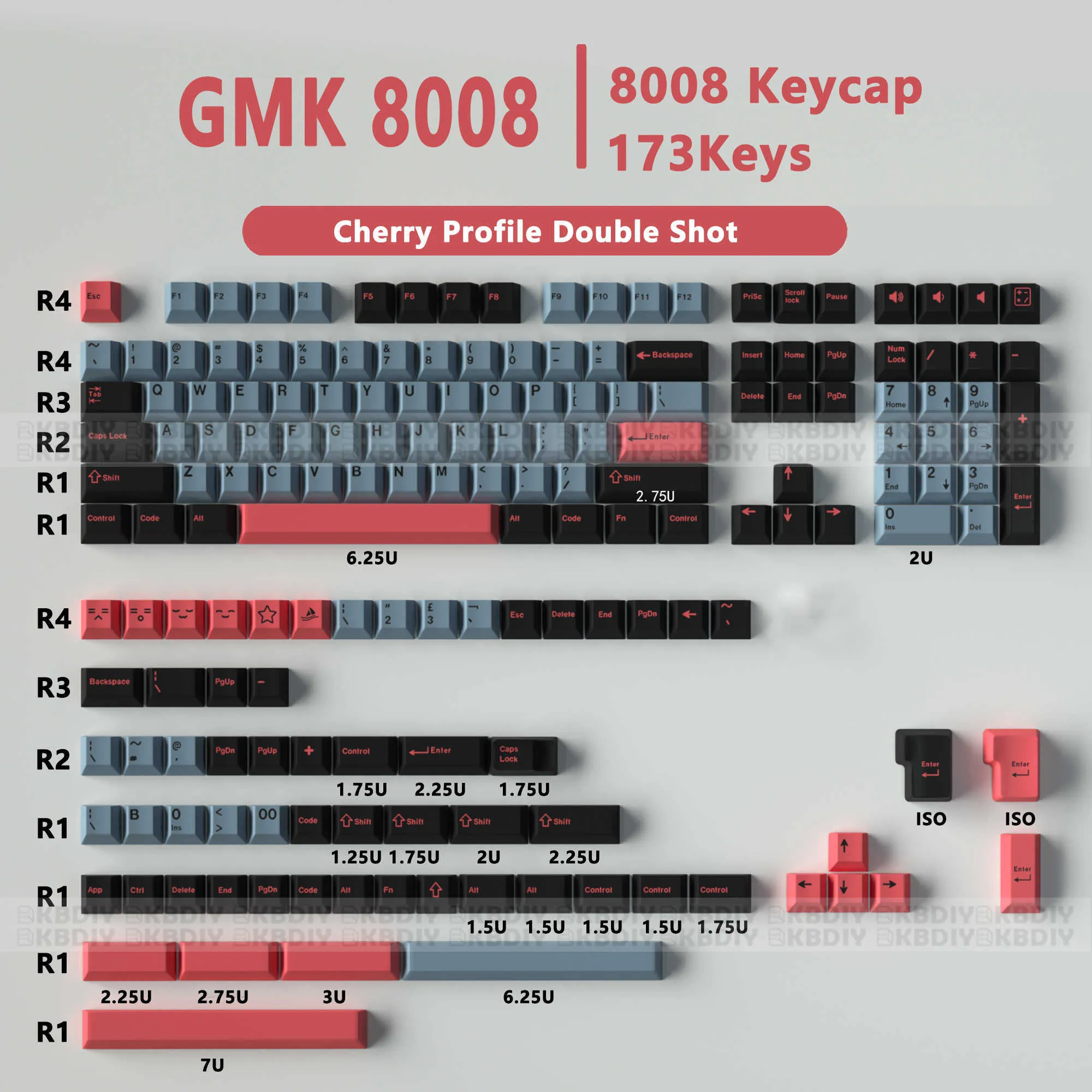 キーボードkbdiy Gmkキーキャップチェリープロファイルメカニカル 