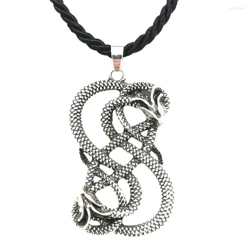 Naszyjniki wisidanta nostalgia loki ouroboros podwójny smok amulet wiking skandynawski Jewlery Gothic Naszyjnik Drop