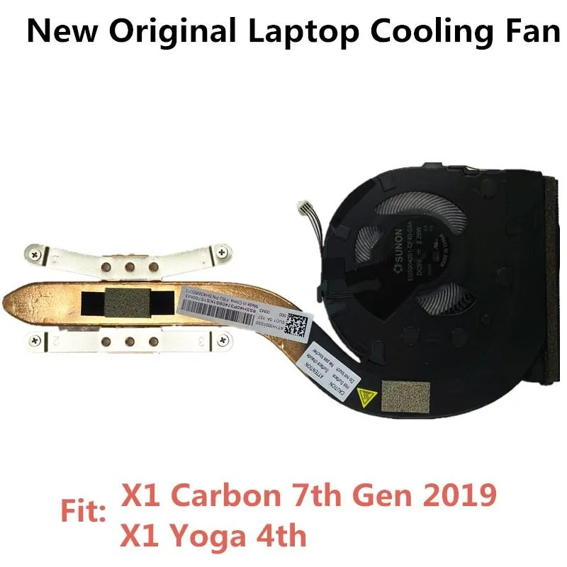 PADS NOUVEAU ventilateur de refroidissement de refroidisseur CPU CPU pour Lenovo Thinkpad X1 Carbon 7th Gen X1 Yoga 4th Gen ordinateur portable 01YU036 01YU037 5H40W65011