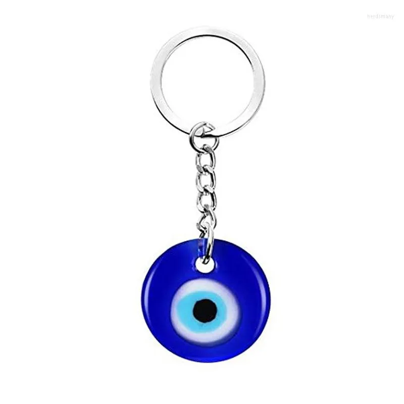 Keychains Vintage Lucky Blue Glass Turkey Evil Eye Keychain For Men Women Fashion Bag Pendant Accessories Car Key Ring Jewelry Couple Gift