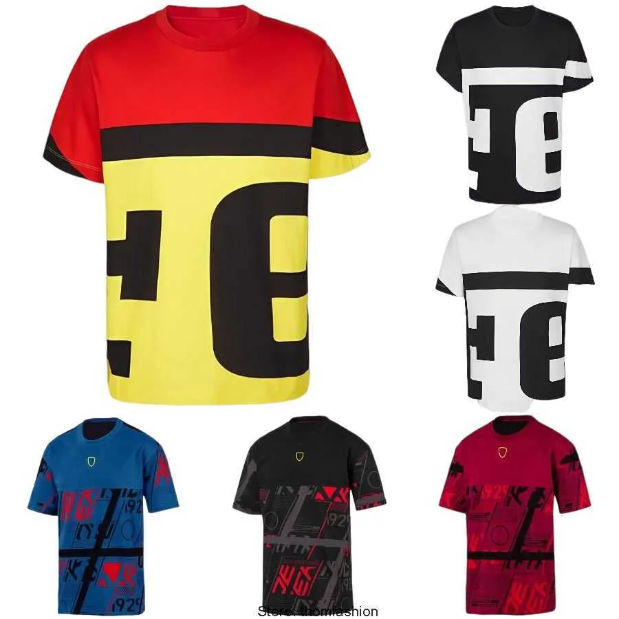 2023 F1 Ferari T-shirt Formuła 1 T-shirt Summer Men krótkie rękawy Miłośnicy wyścigów na świeżym powietrzu