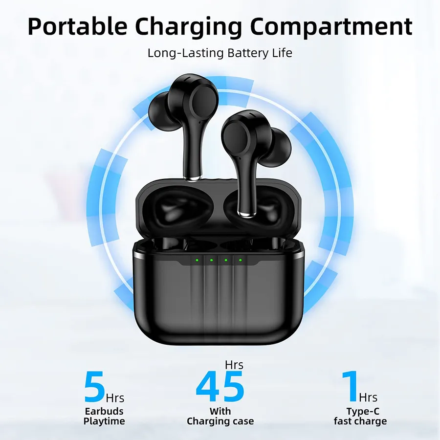 J7 Earphone & Headphone ENC BT5.3 Earphones audifonos Wireless Earbuds Waterproof Headset