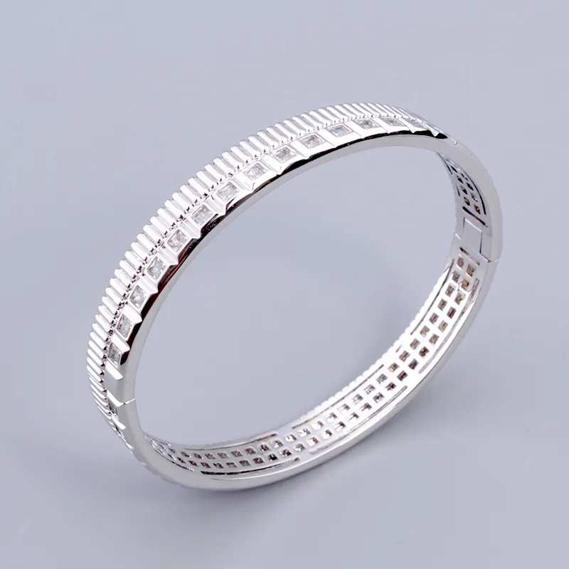 wide gold diamond wide nail bangle Luxury women bangles bracelets designer men jewelry high quality unisex Party Christmas Wedding gifts Birthday Lovers cool sale
