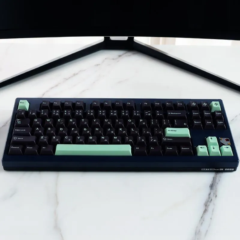 إكسسوارات مفاتيح مفاتيح للوحة المفاتيح الميكانيكية مع Hiragana GMK Wasabi Replica 118 Keys Set PBT Dye Sublimation Cherry Profile