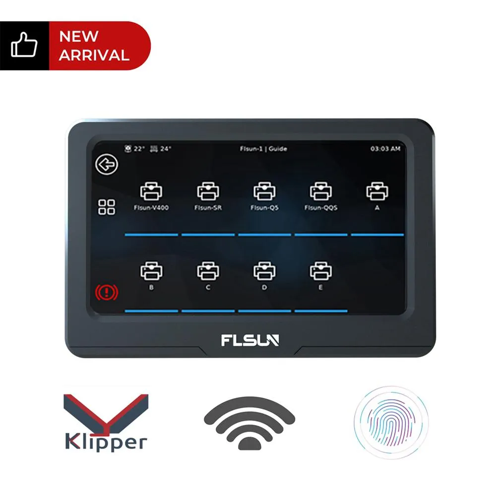 Scannen FLSUN Speeder Pad 7 inch 1024*600p Touchscreen 3D Printer Pad Wifi High Speed -afdrukken met Klipper -firmware voor FDM 3D -printer