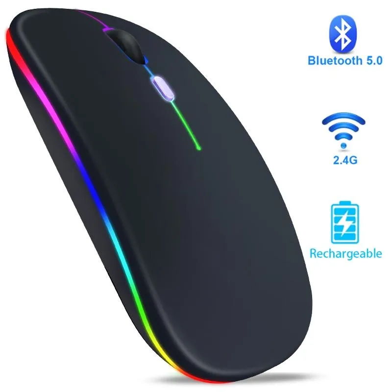 Mice Bluetooth Wireless Mouse RGB Rechargeable Silent Mause 2.4G Ergonomic Gaming Mice Gamer Mouse For Computer Laptop PC Accessories