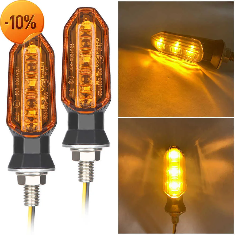 KEEPDSGN Chrome LED Turn Signal Lights For Motorcycle Cruiser - Amber Bullet Style (Set Of 4)