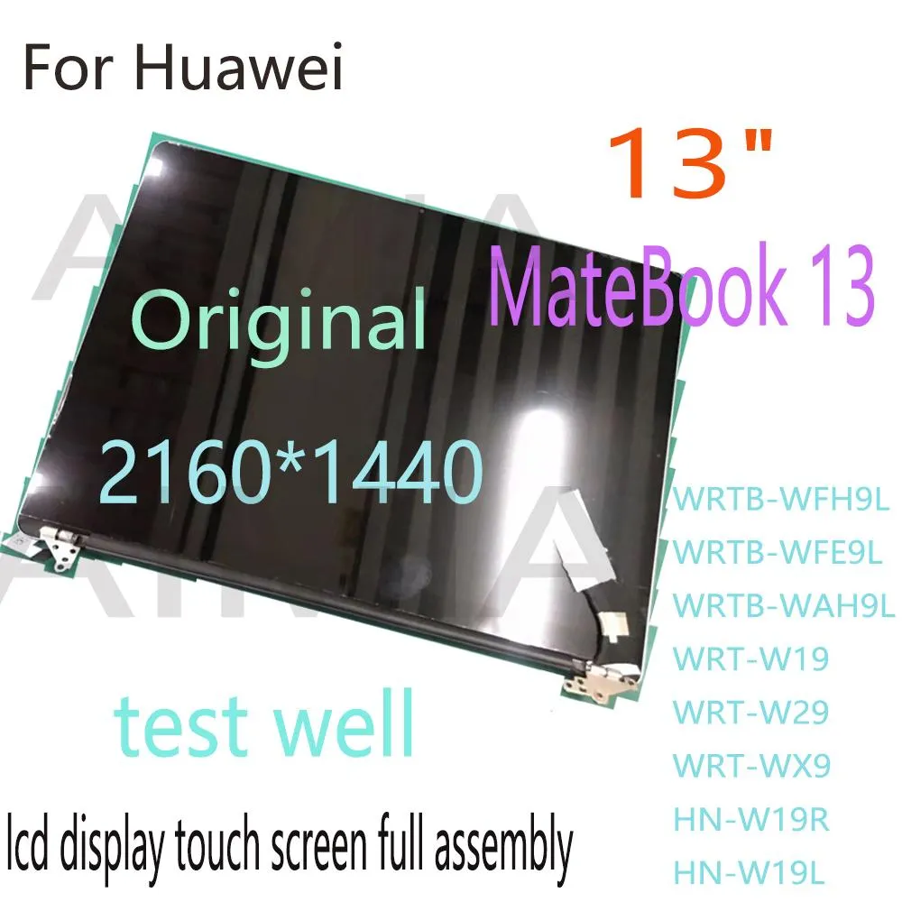 Panels New Original 13 inch laptop IPS Display 2160x1440 for Huawei MateBook 13 WRTW19/W29 HNW19R /W29R Display Replacement WRTBWFE9