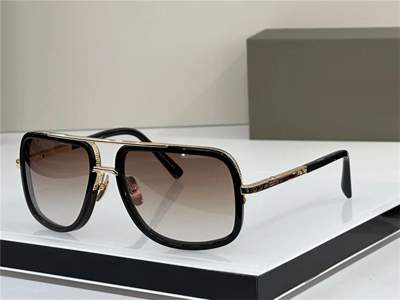 선글라스 남성 디자인 금속 빈티지 패션 스타일 2030 원 스퀘어 프레임 야외 보호 UV 400 렌즈 안경 케이스