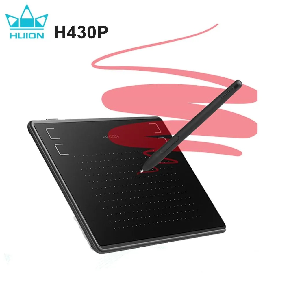 Tablets HUION H430P Digital Tablets Signature Graphics Drawing Pen Tablet OSU Game Tablet with BatteryFree Pen Not Including Glove