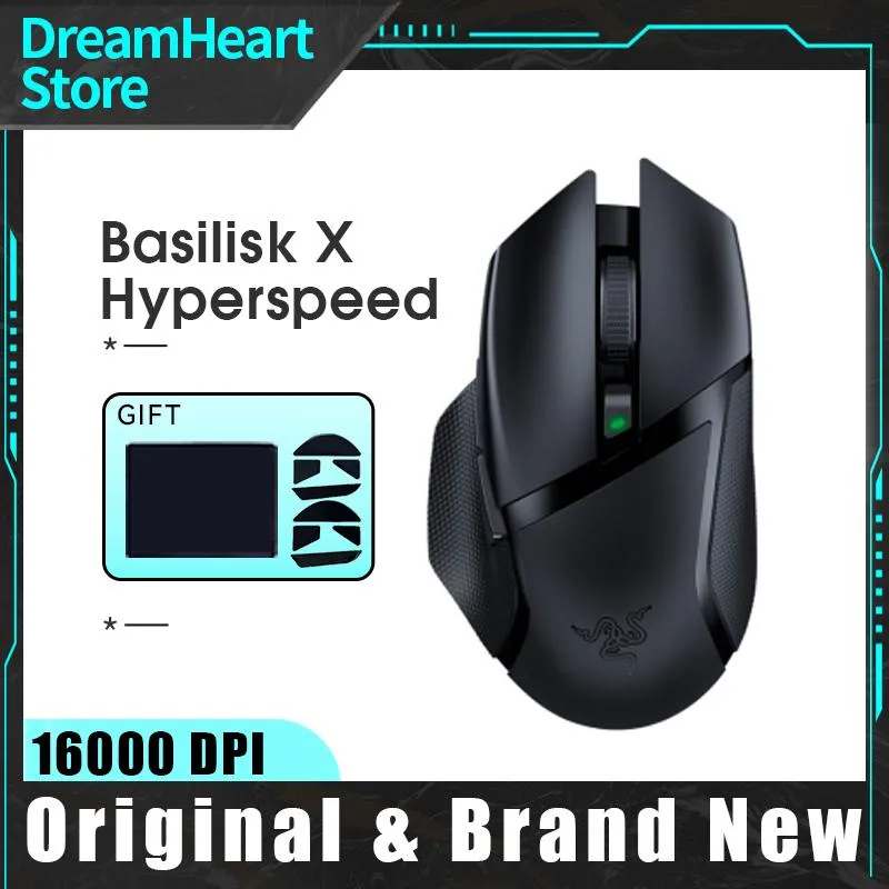 Ratones Razer Basilisk X Hyperspeed Gaming Mouse inalámbrico Bluetooth Mouse PC Gamer Sensor óptico para computadora portátil para PC portátil