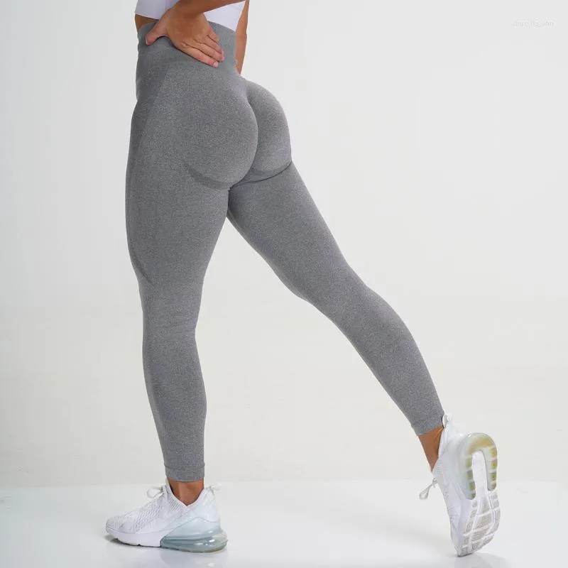 Kvinnors leggings sömlösa yogapåsar hög midja i gymmet sport kvinnor fitness kvinnlig legging mage kontroll löpande träning tights grossist