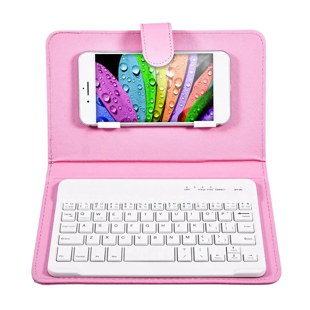 Combos dropshipping 2in1 bt clavier Universal Wireless Keyboard Flip Couvre Couvre-claviers avec support de câble USB pour les téléphones Android