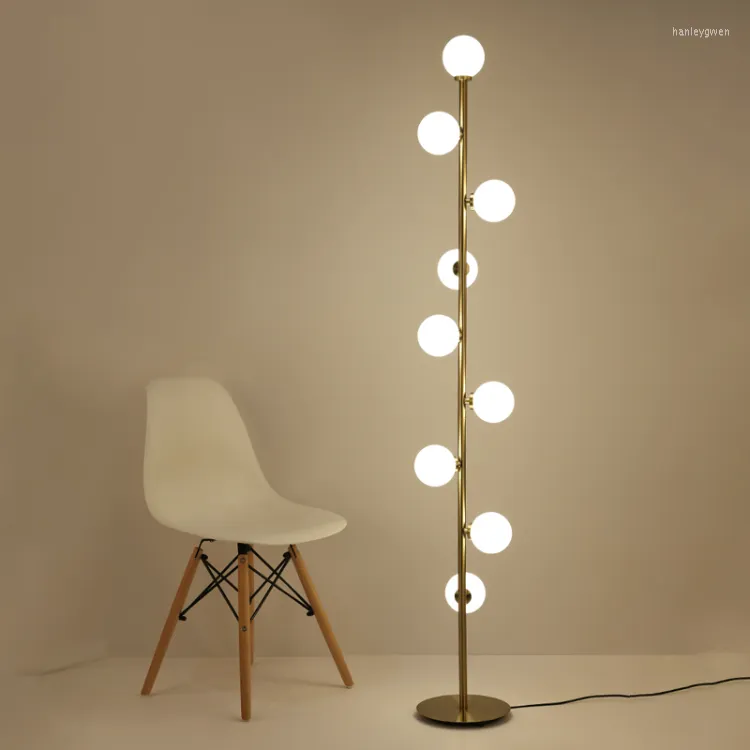 Lampadaires Led Moderne Minimaliste Verre Abat-Jour Magique Haricots Lampe Nordique Debout Lumière Salon Décor À La Maison Étude Chambre De Chevet