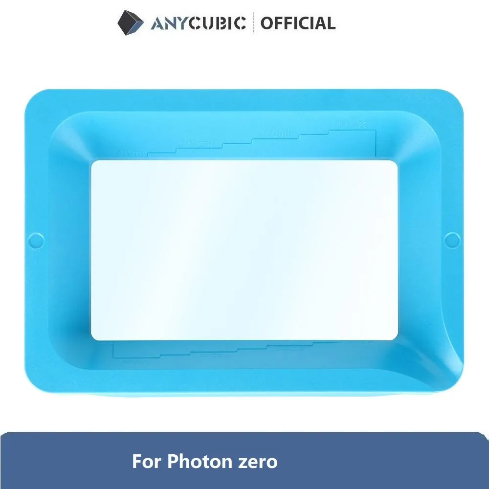 Scanning AnyCubic UV Resin Vat Tank voor foton nul 3D -printer volledig metalen frame duurzaam FEP film stalen ring geïnstalleerd