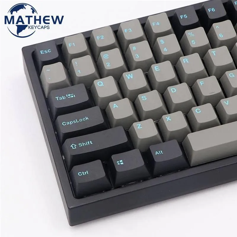 Acessórios grafite verde pbt keycaps oem perfil dubleshot teclado teclado mecânico 123 chaves para cherry mx gateron switch