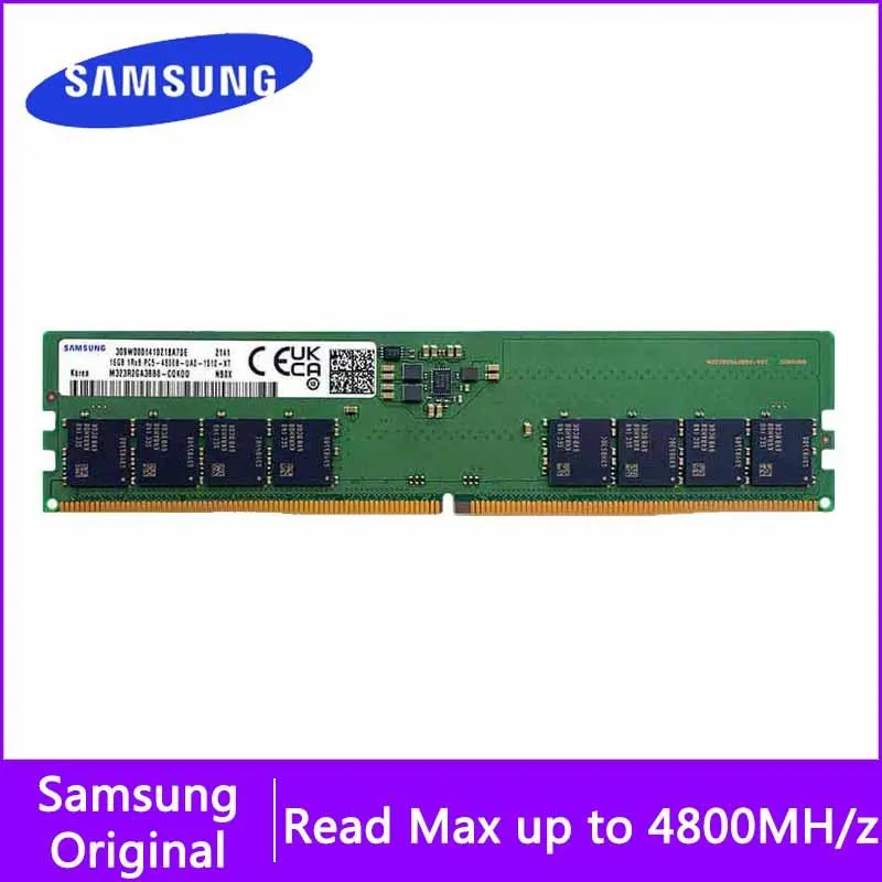 Rams Samsung Desktop Memory Stick DDR5 RAM 16GB 4800MHz Memória original U Dimm 288pin para computador Dell Lenovo Asus HP