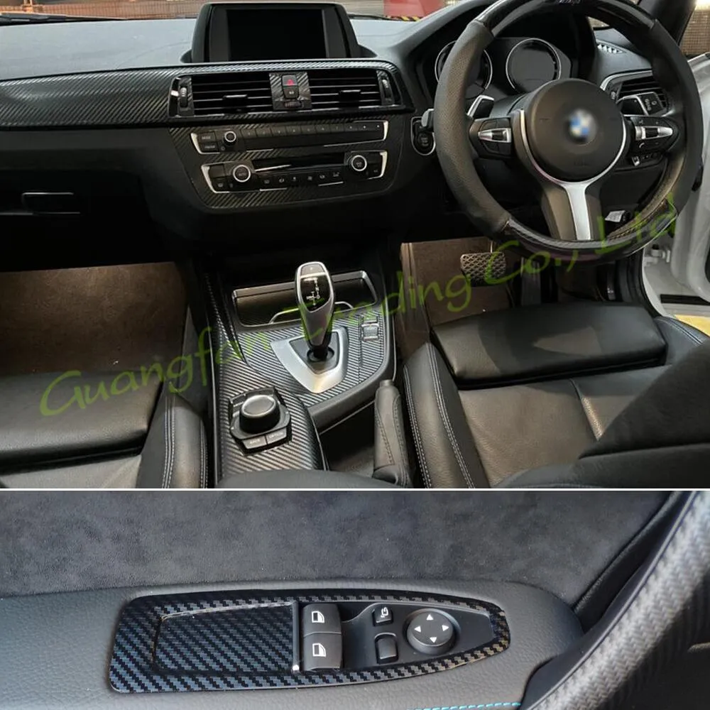 3D/5D In Fibra di Carbonio Interni Auto Copertura Console Colore Sticker Decalcomanie Parte del Prodotto Accessori Per BMW Serie 2 220i 225i 2014-2019