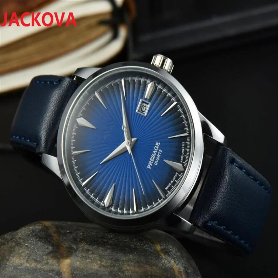 orologi da uomo in acciaio inossidabile in pelle di mucca di alta qualità serie color cocktail orologio al quarzo da uomo orologio cronografo europeo delle migliori marche 285v