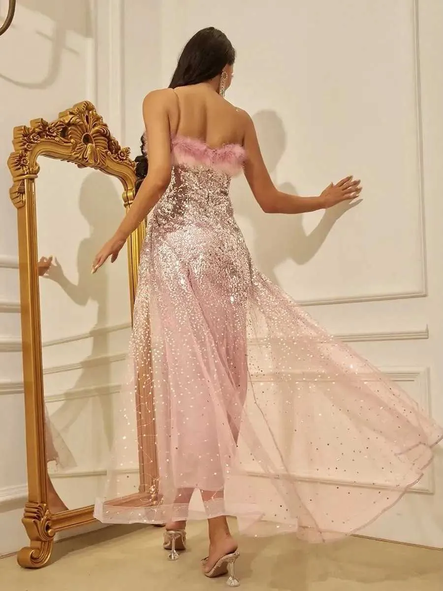 green emerald velvet dress 2022 Summer New Solid Color Satin Sexy Backless Evening Dress Halter Lace Skirt L / Wine Red