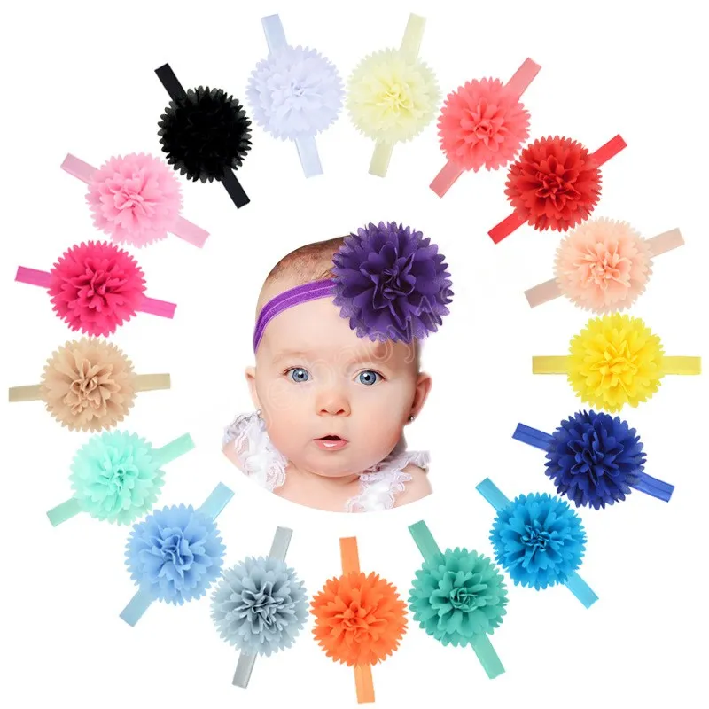 Baby elastische bloem hoofdband handgemaakte pieter rozen bloemen pasgeboren peuter hoofddeksel schattige fotografie rekwisieten haaraccessoires