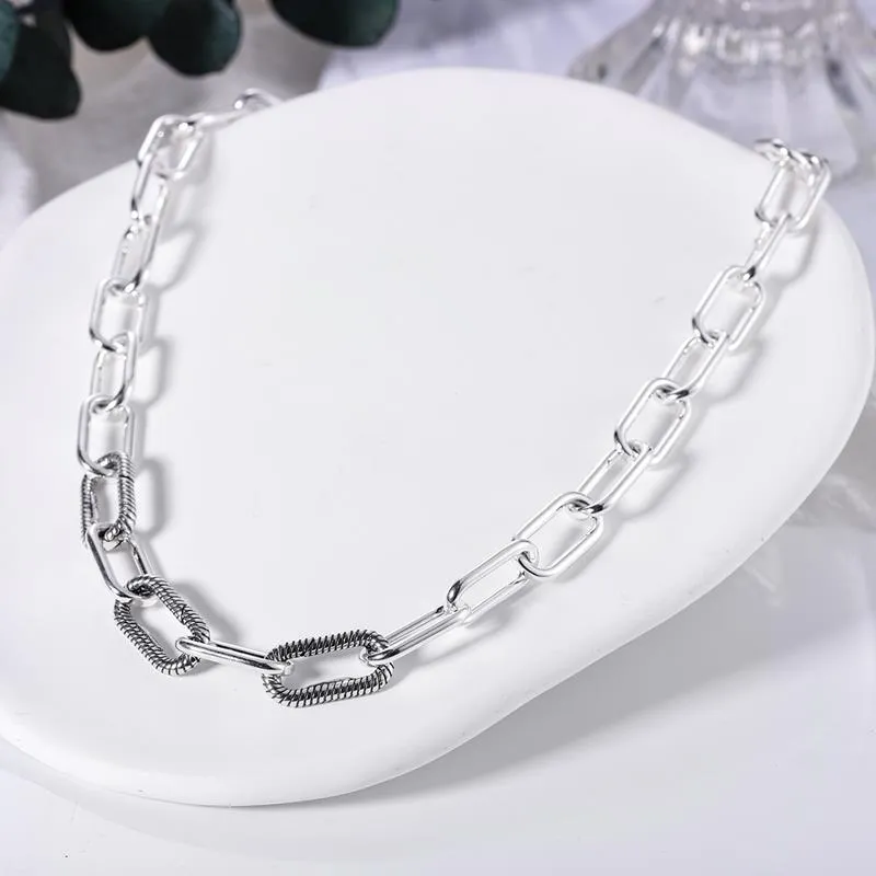 Womens 925 Sterling Silver Pandora Charm Necklace Necklace With Thick Chain Stylish Chain Jewelry From Sembpandora 13.98 DHgate.Com