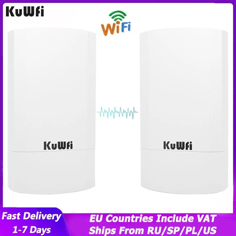 Routers KuWFi 5.8G Router 900Mbps WiFi Router Hotspot Repeater Outdoor WiFi Extender Wireless Brigde Reach 13KM for IpCam