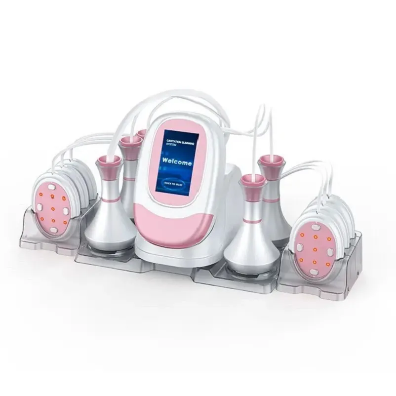 6 In 1 80k radiofrequentie Ultrasone echografie Vet Lipolaser Slankerend cellulitis RF Vacuümsysteem Cavitatie Vet Burner Machine