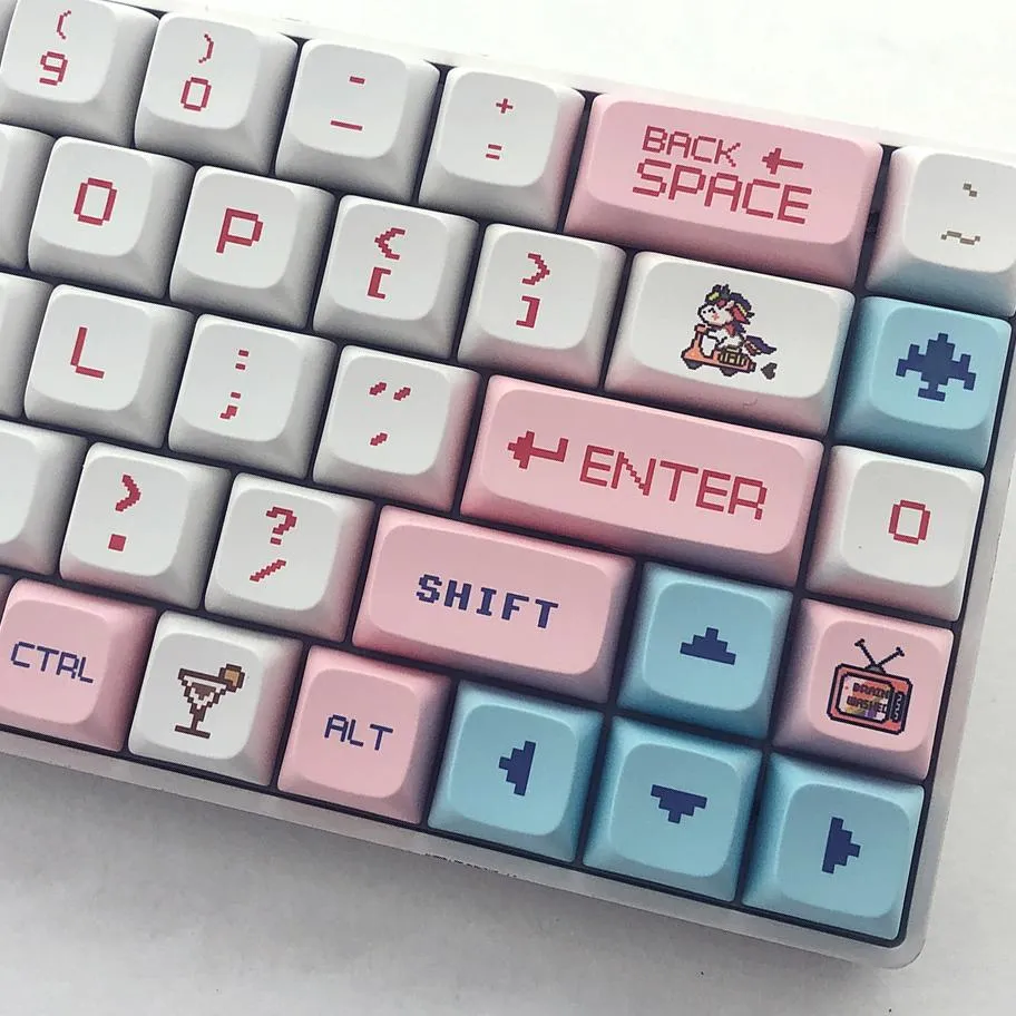 Combo's Pixel Wars XDA Zeer aangepast mechanisch toetsenbord Keycaps Engelse kleurstof PBT Ondersteuning 64/68/84/87/98/104 toetsen Mechanisch toetsenbord