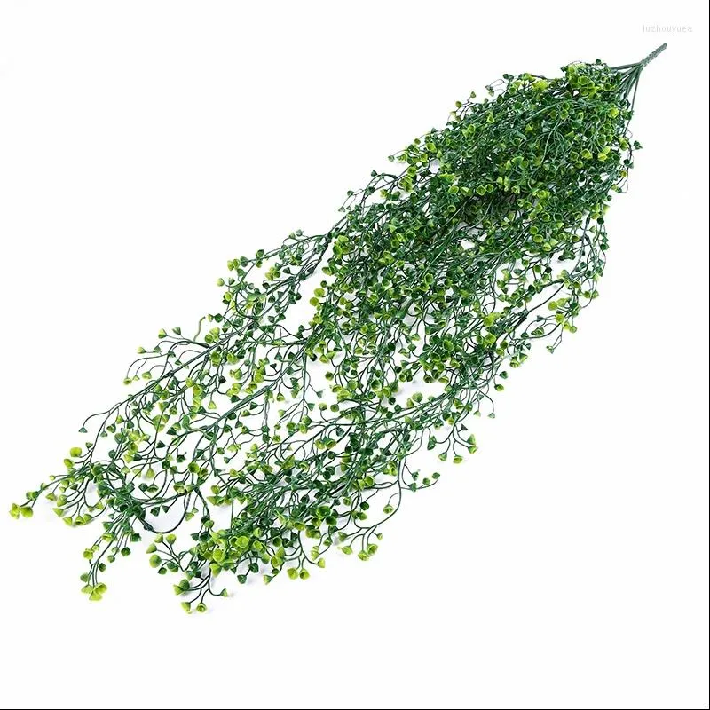 Decoratieve bloemen Kunstmatige slingerplant Vines hangende bladeren groen voor bruiloft achtergrond boog wandtor decor