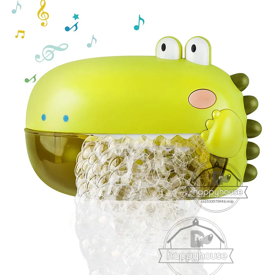 Bébé jouets de bain pour enfants musique dinosaure crabes Machine à bulles jouets de bain baignoire savon automatique fabricant de bulles jouets bébé salle de bain jouet