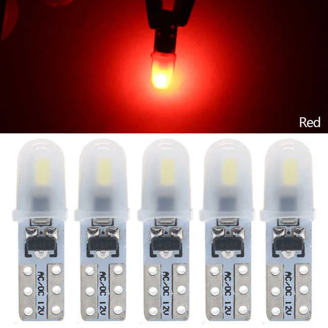 5 AMPOULES T5 (w1.2w) à LED ROUGE VOITURE - Équipement auto